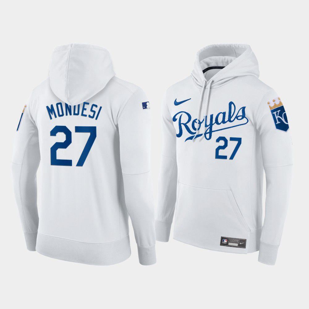 Men Kansas City Royals #27 Mondesi white home hoodie 2021 MLB Nike Jerseys->boston red sox->MLB Jersey